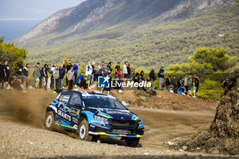 2023-09-08 - 46 Panagiotis ROUSTEMIS (GRC), Nikolaos PETROPOULOS (GRC), SKODA Fabia RS, RC2, Rally2, action during the Acropolis Rally Greece 2023, 10th round of the 2023 WRC World Rally Car Championship, from September 7 to 10, 2023 in Lamia, Greece - AUTO - WRC - ACROPOLIS RALLY GREECE 2023 - RALLY - MOTORS
