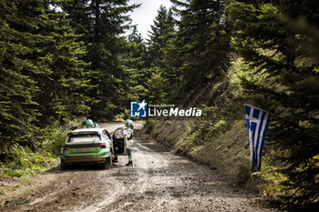 2023-09-09 - 22 Sami PAJARI (FIN), Enni MÄLKÖNEN (FIN), TOKSPORT WRT, SKODA Fabia RS, RC2, Rally2, action during the Acropolis Rally Greece 2023, 10th round of the 2023 WRC World Rally Car Championship, from September 7 to 10, 2023 in Lamia, Greece - AUTO - WRC - ACROPOLIS RALLY GREECE 2023 - RALLY - MOTORS