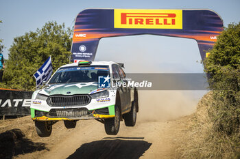 2023-09-10 - 28 Marco BULACIA (BOL), Diego VALLEJO (ESP), TOKSPORT WRT 2, SKODA Fabia RS, RC2, Rally2, action during the Acropolis Rally Greece 2023, 10th round of the 2023 WRC World Rally Car Championship, from September 7 to 10, 2023 in Lamia, Greece - AUTO - WRC - ACROPOLIS RALLY GREECE 2023 - RALLY - MOTORS