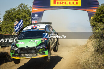 2023-09-10 - 24 Gus GREENSMITH (GBR), Jonas ANDERSSON (SWE), SKODA FABIA RS, RC2, Rally2, action during the Acropolis Rally Greece 2023, 10th round of the 2023 WRC World Rally Car Championship, from September 7 to 10, 2023 in Lamia, Greece - AUTO - WRC - ACROPOLIS RALLY GREECE 2023 - RALLY - MOTORS