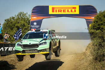 2023-09-10 - 20 Andreas MIKKELSEN (NOR), Torstein ERIKSEN (NOR), SKODA FABIA RS, RC2, Rally2, action during the Acropolis Rally Greece 2023, 10th round of the 2023 WRC World Rally Car Championship, from September 7 to 10, 2023 in Lamia, Greece - AUTO - WRC - ACROPOLIS RALLY GREECE 2023 - RALLY - MOTORS