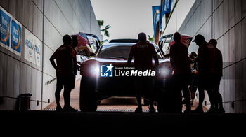 2023-10-11 - 203 LOEB Sébastien (fra), LURQUIN Fabian (bel), Bahrain Raid Xtreme, Prodrive Hunter, FIA W2RC, during the Administrative checks and Scrutineering of the Rallye du Maroc 2023, from October 11 to 12, 2023 in Agadir, Morocco - AUTO - RALLYE DU MAROC 2023 - RALLY - MOTORS