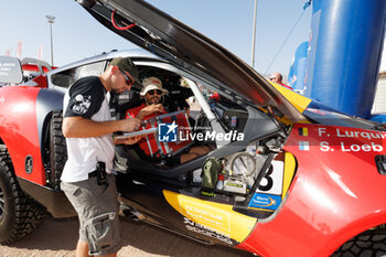 2023-10-11 - 203 LOEB Sébastien (fra), LURQUIN Fabian (bel), Bahrain Raid Xtreme, Prodrive Hunter, FIA W2RC, during the Administrative checks and Scrutineering of the Rallye du Maroc 2023, from October 11 to 12, 2023 in Agadir, Morocco - AUTO - RALLYE DU MAROC 2023 - RALLY - MOTORS