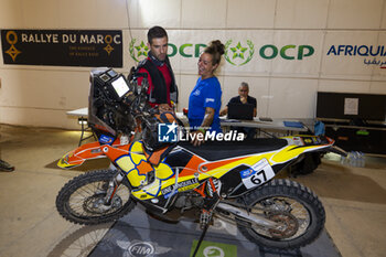 2023-10-11 - 67 LEBLANC Bruno (fra), KTM 450 Rally Replica, action during the Administrative checks and Scrutineering of the Rallye du Maroc 2023, from October 11 to 12, 2023 in Agadir, Morocco - AUTO - RALLYE DU MAROC 2023 - RALLY - MOTORS