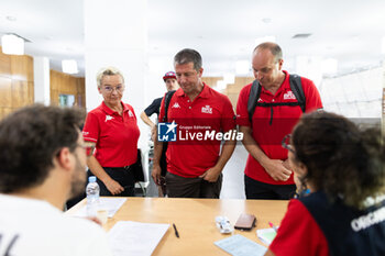 2023-10-11 - 215 TERRANOVA Orlando (arg), GRAUE Bernardo (arg), Bahrain Raid Xtreme, Prodrive Hunter, FIA W2RC, ambiance during the Administrative checks and Scrutineering of the Rallye du Maroc 2023, from October 11 to 12, 2023 in Agadir, Morocco - AUTO - RALLYE DU MAROC 2023 - RALLY - MOTORS