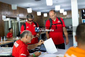 2023-10-11 - 215 TERRANOVA Orlando (arg), GRAUE Bernardo (arg), Bahrain Raid Xtreme, Prodrive Hunter, FIA W2RC, ambiance during the Administrative checks and Scrutineering of the Rallye du Maroc 2023, from October 11 to 12, 2023 in Agadir, Morocco - AUTO - RALLYE DU MAROC 2023 - RALLY - MOTORS