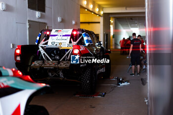 2023-10-12 - 202 YACOPINI Juan Cruz (arg), OLIVERAS CARRERAS Daniel (spa), Toyota Hilux Overdrive, FIA W2RC, ambiance during the Administrative checks and Scrutineering of the Rallye du Maroc 2023, from October 11 to 12, 2023 in Agadir, Morocco - AUTO - RALLYE DU MAROC 2023 - RALLY - MOTORS