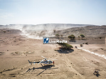2023-10-14 - Assistance medical helicopter helico, during the Stage 1 of the Rallye du Maroc 2023, on October 14, 2023 between Agadir and Zagora, Morocco - AUTO - RALLYE DU MAROC 2023 - RALLY - MOTORS