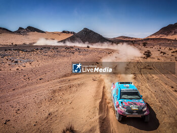 2023-10-16 - 216 DE MEVIUS Guillaume (bel), CAZALET François (fra), Overdrive Racing, Toyota Hilux Overdrive, action during the Stage 3 of the Rallye du Maroc 2023, on October 16, 2023 around Zagora, Morocco - AUTO - RALLYE DU MAROC 2023 - RALLY - MOTORS