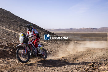 2023-10-17 - 14 BUHLER Sebastien (ger), Hero Motorsports Team Rally, Hero 450, FIM W2RC, action during the Stage 4 of the Rallye du Maroc 2023, on October 17, 2023 between Zagora and Merzouga, Morocco - AUTO - RALLYE DU MAROC 2023 - RALLY - MOTORS