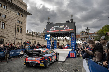 2023-10-26 - The Driver Thierry Neuville (Bel) and Martijn Wydaeghe (Bel) Of Team Hyundai Shell Mobis World Rally Team,Hyundai I20 N Rally1 Hybrid,During,Fia World Rally Championship WRC Central European Rally,They Face Ceremonial Start, Prague ,Czech Republic 26 October 2023 - FIA WORLD RALLY CHAMPIONSHIP WRC CENTRAL EUROPEAN RALLY 2023 - RALLY - MOTORS