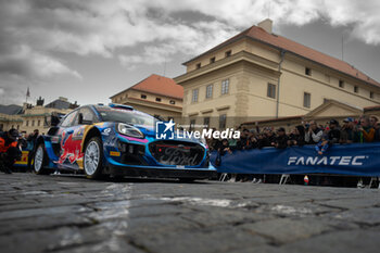2023-10-26 - The Driver Ott Tanak (Est) and Martin Jarveoja (Est) Of Team M-Sport Ford World Rally Team , Ford Puma Rally1 Hybrid,During,Fia World Rally Championship WRC Central European Rally,They Face Ceremonial Start, Prague ,Czech Republic 26 October 2023 - FIA WORLD RALLY CHAMPIONSHIP WRC CENTRAL EUROPEAN RALLY 2023 - RALLY - MOTORS