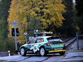 2023-10-27 - Andreas Mikkelsen and Torstein Eriksen Toksport Wrt 2 ,Skoda Fabia Rs,During,Fia World Rally Championship Wrc Central European Rally,They Will Face The Second Day Of The Race ,Passau ,Germany,27 October 2023 - FIA WORLD RALLY CHAMPIONSHIP WRC CENTRAL EUROPEAN RALLY 2023 - RALLY - MOTORS