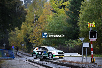 2023-10-27 - Nikolay Gryazin Konstantin Aleksandrov , Of Team Toksport Wrt 2 ,Skoda Fabia Rs,During,Fia World Rally Championship Wrc Central European Rally,They Will Face The Second Day Of The Race ,Passau ,Germany,27 October 2023 - FIA WORLD RALLY CHAMPIONSHIP WRC CENTRAL EUROPEAN RALLY 2023 - RALLY - MOTORS