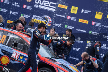 2023-10-29 - The Driver Thierry Neuville (Bel) and Martijn Wydaeghe (Bel) Of Team Hyundai Shell Mobis World Rally Team,Hyundai I20 N Rally1 Hybrid,During,Fia World Rally Championship Wrc Central European Rally, In Celebrating The Final Podium,Passau ,Germany,28 October 2023 - FIA WORLD RALLY CHAMPIONSHIP WRC CENTRAL EUROPEAN RALLY 2023 - RALLY - MOTORS