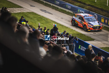 2023-10-26 - 27 Emil LINDHOLM (FIN), Reeta HAMALAINEN (FIN), HYUNDAI MOTORSPORT N, HYUNDAI i20 N, RC2, Rally2, action during the Central European Rally 2023, 12th round of the 2023 WRC World Rally Car Championship, from October 26 to 29, 2023 in Passau, Germany - AUTO - WRC - CENTRAL EUROPEAN RALLY 2023 - RALLY - MOTORS