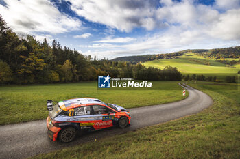 2023-10-28 - 27 Emil LINDHOLM (FIN), Reeta HAMALAINEN (FIN), HYUNDAI MOTORSPORT N, HYUNDAI i20 N, RC2, Rally2, action during the Central European Rally 2023, 12th round of the 2023 WRC World Rally Car Championship, from October 26 to 29, 2023 in Passau, Germany - AUTO - WRC - CENTRAL EUROPEAN RALLY 2023 - RALLY - MOTORS