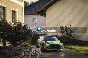 2023-10-28 - 22 Gus GREENSMITH (GBR), Jonas ANDERSSON (SWE), SKODA FABIA RS, RC2, Rally2, action during the Central European Rally 2023, 12th round of the 2023 WRC World Rally Car Championship, from October 26 to 29, 2023 in Passau, Germany - AUTO - WRC - CENTRAL EUROPEAN RALLY 2023 - RALLY - MOTORS