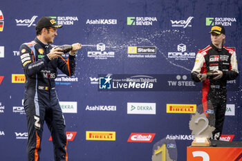 2023-10-29 - NEUVILLE Thierry (FRA), HYUNDAI I20 N Rally1 Hybrid, portrait, ROVANPERA Kalle (FIN), TOYOTA Yaris Rally1 Hybrid, portrait, podium, portrait during the Central European Rally 2023, 12th round of the 2023 WRC World Rally Car Championship, from October 26 to 29, 2023 in Passau, Germany - AUTO - WRC - CENTRAL EUROPEAN RALLY 2023 - RALLY - MOTORS