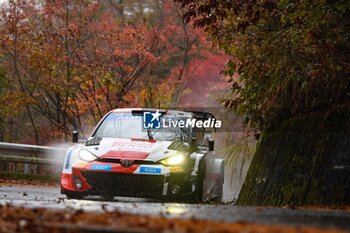 2023-11-17 - The Driver Elfyn Evans (Gb) and Scott Martin (Gb) Of Team Toyota Gazoo Racing Wrt, Toyota Gr Yaris Rally1 Hybrid ,During Fia World Rally Championship Wrc Forum8 Rally,They Face The Second Day Of Race,Aichi,Japan 17 November 2023 - FIA WORLD RALLY CHAMPIONSHIP WRC FORUM8 RALLY JAPAN 2023 - RALLY - MOTORS