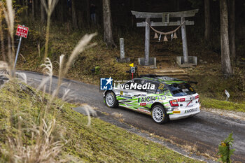 2023-11-18 - 23 Heikki KOVALAINEN (FIN), Sae KITAGAWA (JPN), SKODA FABIA, RC2, Rally2, action during the Rally Japan 2023, 13th round of the 2023 WRC World Rally Car Championship, from November 16 to 19, 2023 in Toyota, Aichi Prefecture, Chubu Region, Japan - AUTO - WRC - RALLY JAPAN 2023 - RALLY - MOTORS