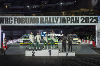 2023-11-19 - MIKKELSEN Andreas (NOR), SKODA FABIA RS, RC2, Rally2, portrait, podium, portrait during the Rally Japan 2023, 13th round of the 2023 WRC World Rally Car Championship, from November 16 to 19, 2023 in Toyota, Aichi Prefecture, Chubu Region, Japan - AUTO - WRC - RALLY JAPAN 2023 - RALLY - MOTORS