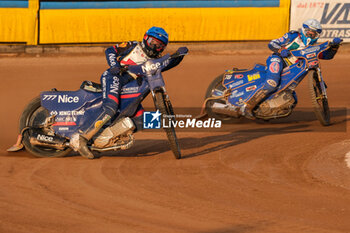 2023-05-27 - Piotr Pawlicki (POL) afterwards by Nicolas Covatti (ITA) in action during 2023 FIM Speedway World Championship - Q.R.1, at Santa Marina Circuit in Lonigo (Vicenza), Italy on May 27, 2023. - FIM SPEEDWAY WORLD CHAMPIONSHIP - SPEEDWAY - MOTORS