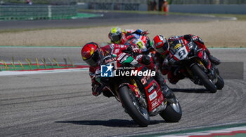 2023-07-15 - N°21 Michael Ruben Rinaldi Ducati Panigale V4R ARUBA.IT Racing -Ducati N°9 Danilo Petrucci Ducati Panigale V4R Barni Spark Racing Team - PROMETEON ITALIAN ROUND FIM SUPERBIKE WORLD CHAMPIONSHIP 2023 - RACE1 - SUPERBIKE - MOTORS