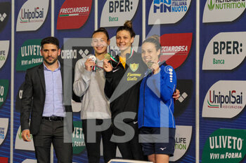 2023-04-15 - Franceschi Sara (Fiamme Gialle)Celebrate after win during the UnipolSai Absolute Italian Swimming Championship spring season 22/23  at Riccione (Italy) on 15th of April 2023 - UNIPOLSAI ABSOLUTE ITALIAN CHAMPIONSHIP - SWIMMING - SWIMMING