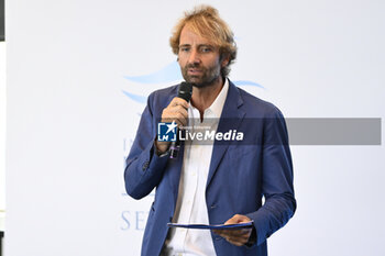 2023-06-22 - Massimiliano Rosolino during the Press Conference to present the International Swimming Championships - 59th Settecolli Trophy at We Sport Up hall, 22 June 2023, Rome, Italy. - PRESS CONFERENCE - 59TH SETTE COLLI TROPHY - SWIMMING - SWIMMING