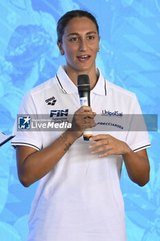 2023-06-22 - Simona Quadarella during the Press Conference to present the International Swimming Championships - 59th Settecolli Trophy at We Sport Up hall, 22 June 2023, Rome, Italy. - PRESS CONFERENCE - 59TH SETTE COLLI TROPHY - SWIMMING - SWIMMING