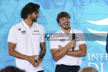 2023-06-22 - Thomas Ceccon and Nicolo Martinenghi during the Press Conference to present the International Swimming Championships - 59th Settecolli Trophy at We Sport Up hall, 22 June 2023, Rome, Italy. - PRESS CONFERENCE - 59TH SETTE COLLI TROPHY - SWIMMING - SWIMMING