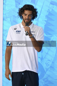 2023-06-22 - Thomas Ceccon during the Press Conference to present the International Swimming Championships - 59th Settecolli Trophy at We Sport Up hall, 22 June 2023, Rome, Italy. - PRESS CONFERENCE - 59TH SETTE COLLI TROPHY - SWIMMING - SWIMMING