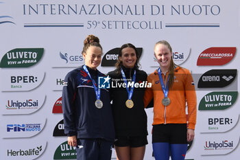 2023-06-23 - Laure Cox (GBR), Kylie Masse (CAN) and Maaike De Waard (NED) during the International Swimming Championships - 59th Settecolli Trophy at swimming stadium Foro Italico, 23 June 2023, Rome, Italy. - 59° SETTE COLLI INTERNAZIONALE DI NUOTO (DAY1) - SWIMMING - SWIMMING