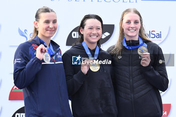 2023-06-23 - Freya Colbert (GBR), Siobhan Haugey (HKG) and Marrit Steenbergen (NED) during the International Swimming Championships - 59th Settecolli Trophy at swimming stadium Foro Italico, 23 June 2023, Rome, Italy. - 59° SETTE COLLI INTERNAZIONALE DI NUOTO (DAY1) - SWIMMING - SWIMMING