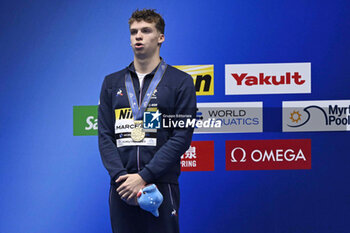 2023-07-27 - Leon Marchand of France Gold medal, Men's 200m Butterfly Medal Ceremony during the 20th FINA Swimming World Championships Fukuoka 2023 on July 26, 2023 at Marine Messe Fukuoka in Fukuoka, Japan - SWIMMING - WORLD CHAMPIONSHIPS 2023 - SWIMMING - SWIMMING