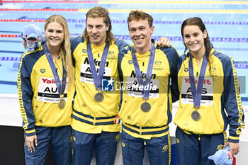 2023-07-27 - Kaylee McKeown, Shayna Jack, Zac Stubblety-Cook, Matthew Temple of Australia Silver medal, Mixed 4x100M Medley Relay Medal Ceremony during the 20th FINA Swimming World Championships Fukuoka 2023 on July 26, 2023 at Marine Messe Fukuoka in Fukuoka, Japan - SWIMMING - WORLD CHAMPIONSHIPS 2023 - SWIMMING - SWIMMING
