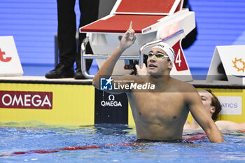 2023-07-27 - Ahmed Hafnaoui of Tunisia Gold medal, Men's 800m Freestyle Final during the 20th FINA Swimming World Championships Fukuoka 2023 on July 26, 2023 at Marine Messe Fukuoka in Fukuoka, Japan - SWIMMING - WORLD CHAMPIONSHIPS 2023 - SWIMMING - SWIMMING
