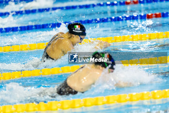 2023-12-05 - Carraro Martina of Italy during Women´s 100m Breaststroke Heats at the LEN Short Course European Championships 2023 on December 5, 2023 in Otopeni, Romania - SWIMMING - LEN SHORT COURSE EUROPEAN CHAMPIONSHIPS 2023 - SWIMMING - SWIMMING