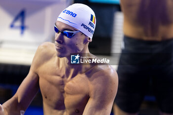 06/12/2023 - David Popovici of Romania during Men’s 4x50m Medley Relay Heats at the LEN Short Course European Championships 2023 on December 6, 2023 in Otopeni, Romania - SWIMMING - LEN SHORT COURSE EUROPEAN CHAMPIONSHIPS 2023 - DAY 2 - NUOTO - NUOTO