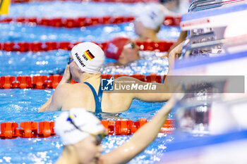 2023-12-07 - Kohler Angelina of Germany celebrating during Women’s 200m Butterfly Final at the LEN Short Course European Championships 2023 on December 7, 2023 in Otopeni, Romania - SWIMMING - LEN SHORT COURSE EUROPEAN CHAMPIONSHIPS 2023 - DAY 3 - SWIMMING - SWIMMING