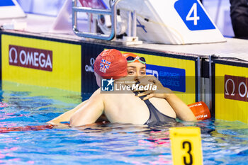 07/12/2023 - Harris Medi of Great Britain celebrating the win during Women’s 200m Backstroke Final at the LEN Short Course European Championships 2023 on December 7, 2023 in Otopeni, Romania - SWIMMING - LEN SHORT COURSE EUROPEAN CHAMPIONSHIPS 2023 - DAY 3 - NUOTO - NUOTO