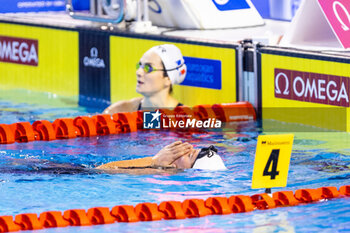 07/12/2023 - Bonnet Charlotte of France celebrating the win during Women’s 100m Individual Medley Final at the LEN Short Course European Championships 2023 on December 7, 2023 in Otopeni, Romania - SWIMMING - LEN SHORT COURSE EUROPEAN CHAMPIONSHIPS 2023 - DAY 3 - NUOTO - NUOTO