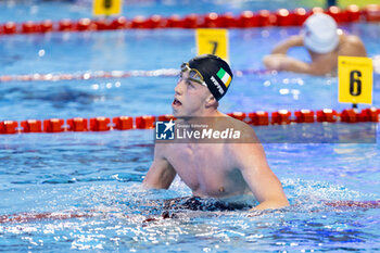 07/12/2023 - Daniel Wiffen of Ireland celebrating the victory during Men’s 1500m Freestyle at the LEN Short Course European Championships 2023 on December 7, 2023 in Otopeni, Romania - SWIMMING - LEN SHORT COURSE EUROPEAN CHAMPIONSHIPS 2023 - DAY 3 - NUOTO - NUOTO