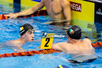2023-12-07 - Daniel Wiffen of Ireland and Nathan Wiffen of Ireland during Men’s 1500m Freestyle at the LEN Short Course European Championships 2023 on December 7, 2023 in Otopeni, Romania - SWIMMING - LEN SHORT COURSE EUROPEAN CHAMPIONSHIPS 2023 - DAY 3 - SWIMMING - SWIMMING
