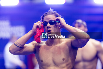 2023-12-07 - Noe Ponti of Switzerland after Men’s 200m Butterfly Semifinal 2 at the LEN Short Course European Championships 2023 on December 7, 2023 in Otopeni, Romania - SWIMMING - LEN SHORT COURSE EUROPEAN CHAMPIONSHIPS 2023 - DAY 3 - SWIMMING - SWIMMING