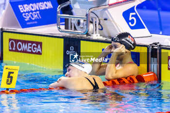 2023-12-08 - Tes Schouten of the Netherlands celebrating the win during Women’s 200m Breaststroke Final at the LEN Short Course European Championships 2023 on December 8, 2023 in Otopeni, Romania - SWIMMING - LEN SHORT COURSE EUROPEAN CHAMPIONSHIPS 2023 - DAY 4 - SWIMMING - SWIMMING