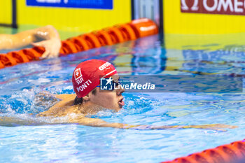 08/12/2023 - Ponti Noe of Switzerland after the win during Men’s 200m Butterfly Final at the LEN Short Course European Championships 2023 on December 8, 2023 in Otopeni, Romania - SWIMMING - LEN SHORT COURSE EUROPEAN CHAMPIONSHIPS 2023 - DAY 4 - NUOTO - NUOTO