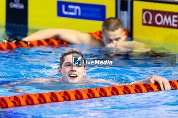 2023-12-08 - Scott Duncan of Great Britain celebrating the win during Men’s 200m Individual Medley Final at the LEN Short Course European Championships 2023 on December 8, 2023 in Otopeni, Romania - SWIMMING - LEN SHORT COURSE EUROPEAN CHAMPIONSHIPS 2023 - DAY 4 - SWIMMING - SWIMMING