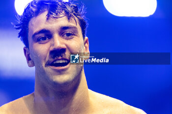 08/12/2023 - Tomac Mewen of France portrait after winning Men’s 100m Backstroke Final at the LEN Short Course European Championships 2023 on December 8, 2023 in Otopeni, Romania - SWIMMING - LEN SHORT COURSE EUROPEAN CHAMPIONSHIPS 2023 - DAY 4 - NUOTO - NUOTO